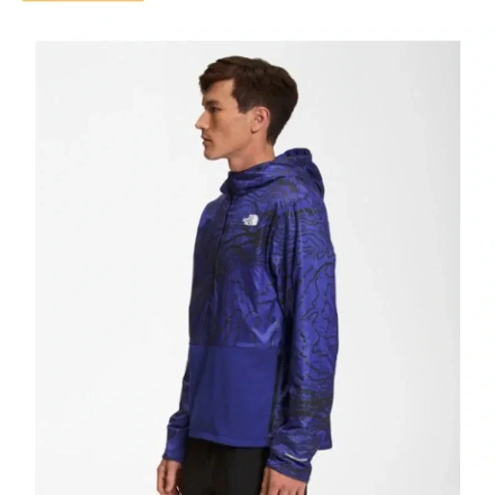 The North Face Men’s L Large Winter Warm-up 1/4 Zip Hoodie NWT Blue